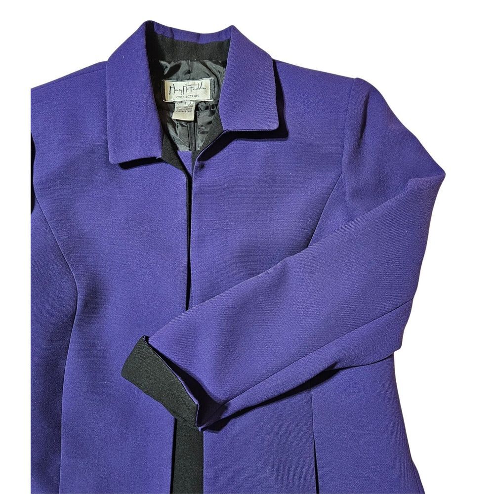 Mary McFadden Blazer With Matching Shell Purple And Black Women's Size 8